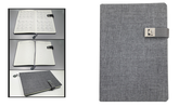 GREY -A5 size Fabric Notebooks - Al Masam Stationery LLC